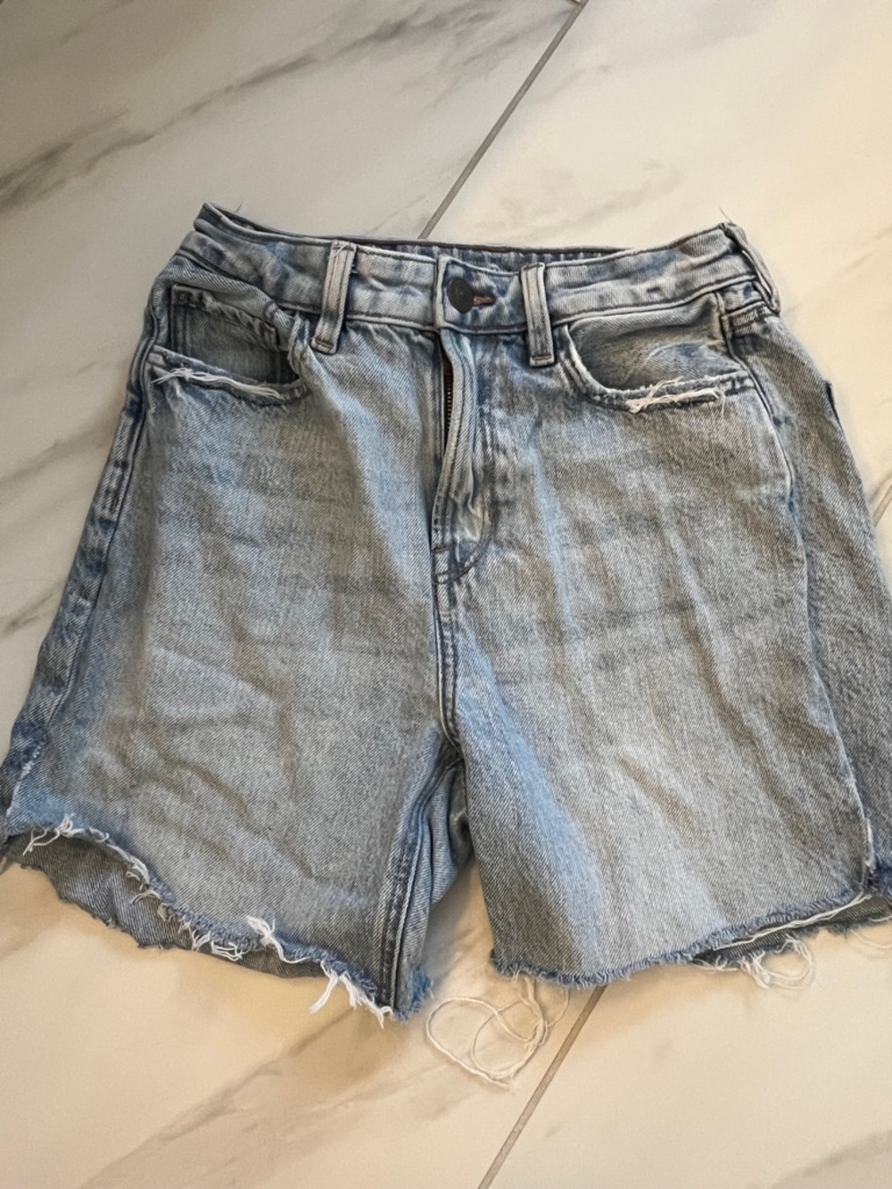 Light Blue Denim Shorts - Women American Eagle size 4